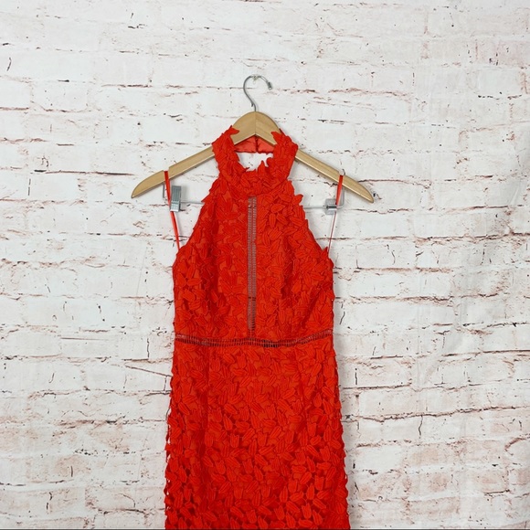 Bardot Gemma Lace Halter Dress Size 6 - Picture 3 of 7